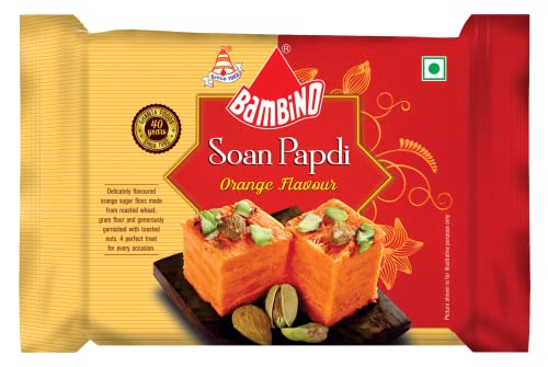 Image of Bambino Soan Papdi Combo Pack of 3 Buttersctoch I Orange I Duet Each 200 Gms