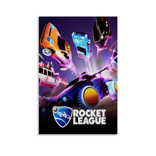 IEMIHZUM Poster decorativo da parete su tela, motivo: Rocket League,