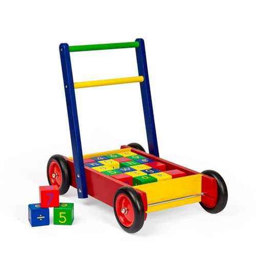 Tidlo Baby Walker with Abc Blocks