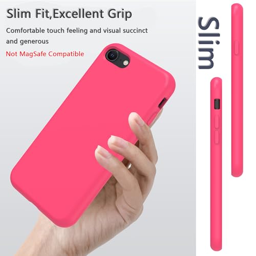 Image of iPhone se2 /se3 /8 /7 Case Silicone(Fluorescent Rose)