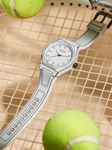 Image of FCUK Escarp Quartz| Analog Display | White Dial | White Silicone Strap | Watch for Men - FCMX09W