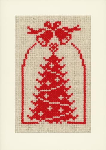 Image of Vervaco Christmas Symbols Card Cross Stitch Set, Multi-Colour