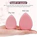 BEAKEY Flat Duo Patented Makeup Sponge Set of 2, Latex Free Pink Beauty Sponge for Foundation and Powder Application, Soft Blending Sponges, Large Flat Design, BeautyTools for Makeup Lovers