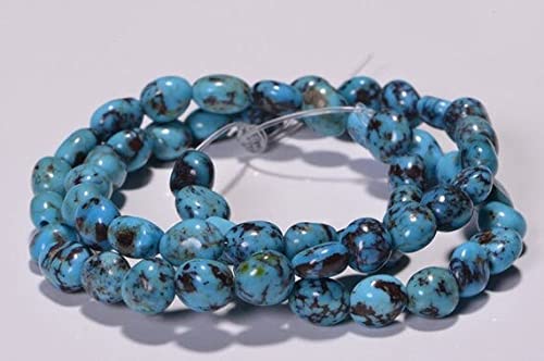 Perles turquoise Bisbee nuggets de 7mm fourniture pour création bijoux et bricolage - 2