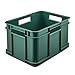 Produktbild keeeper Aufbewahrungswännchen mit Tragegriffen, Euro-Box M, Procyclen, 16 l, Bruno Eco Line, Eco-Grün