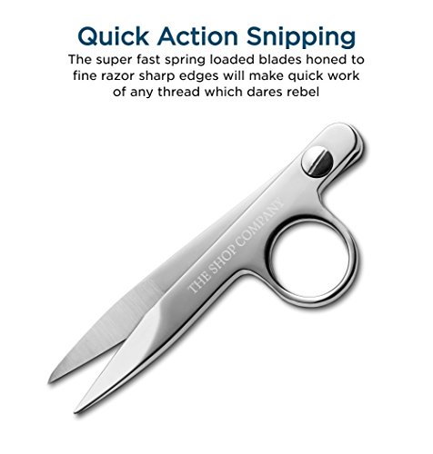 TSC Quick Action 4.5 inch Thread Snipper (Scissors) - Professional Series - for Sewing, Tailoring, Dressmaking and Crafting - Thumbnail 2
