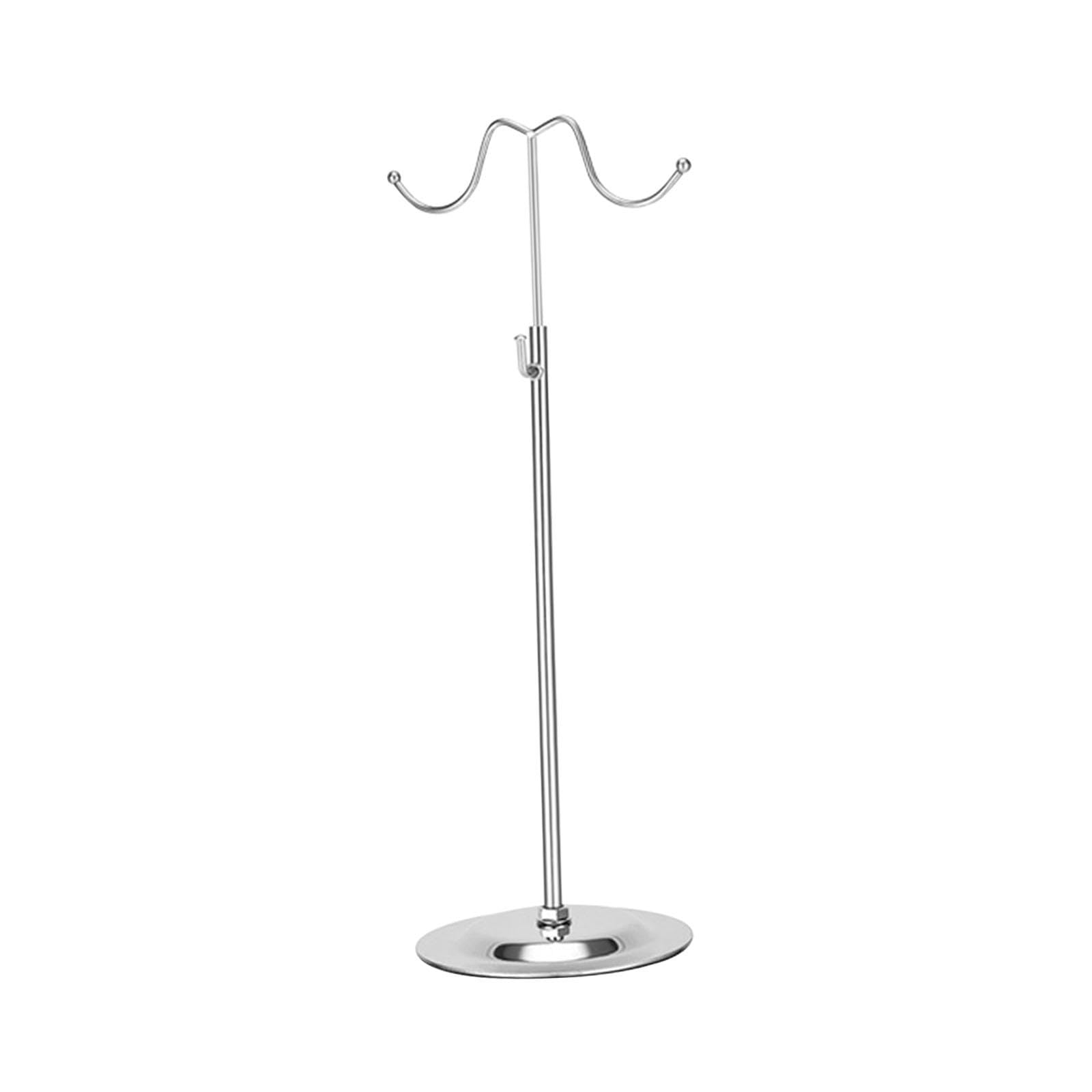 UxicRuya Metal Handbag Rack Double Hooks Stable Base Countertop Handbag Display Stand