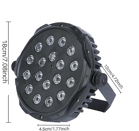 Image of LED Stage PAR Light | Multi-Color RGB DJ Disco Light for Party, Concert, Wedding & Event Lighting | DJ Light | Disco Light | Party Light | (18LED-DJLIGHT)