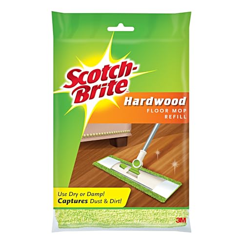 Scotch-Brite Microfiber Hardwood Floor Mop Refill,...