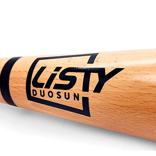 Listy Duosun Wood Baseball Bat - Wood Training Baseball Bat - Slugger Bat Wooden - Solid Wood Bat For Kids Youth Adults Pratice - Home Defence Bat - Beech Wood Bat - 25 Inch 24 Oz Natural #TOP6
