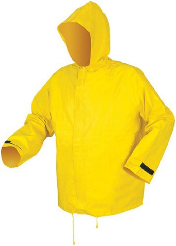 Image of MCR Safety 8402X3 Hydroblast Neoprene /Nylon 2-Piece Rainsuit with Attached Hood, Yellow, 3X-Large