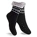Produktbild Footstar Damen und Herren Winter Haussocken (1 Paar) Kuschelsocken - Schwarz 35-38