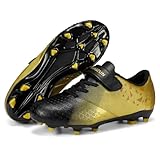 Moodeng Kids Soccer Cleats Youth Football Shoes Lightweight Firm Multi Ground Cleats for Boys Girls Little Kid/Big Kid