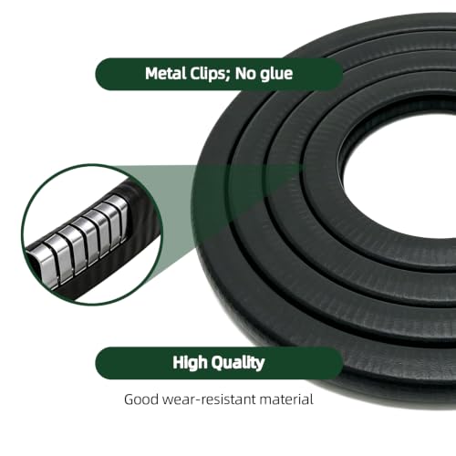 Image of Rubber Edge Trim, U Shape Edge Banding, U Channel Rubber Edge Protector for Sheet Metal, Fits Edges from 1 /8 inch to 1 /5 inch, Length 6.5Ft