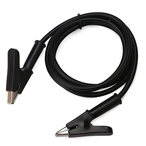 Image of Yakamoz 2PCS 1M 15A Dual Ended Alligator Clips Test Lead Cable Alligator Clips to Alligator Clips Test Lead Wire for Testing Black & Red