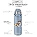 SERENGETI 24 Oz Water Bottle Stainless Steel with Spill Proof Lid - Double walled Vacuum Insulated water flask - Realistic 3D Print of your favorite dog (Boxer)