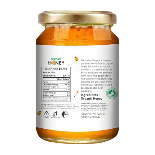 Image of Natureland Organics Honey 500 Gm - Pure - Natural - Organic Honey (Pack of 3)