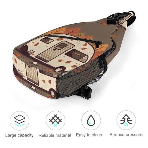 Bolso Sling Camper Happy Fall para Hombro y Pecho miniatura 5