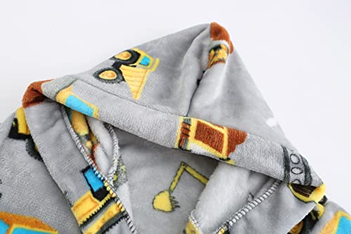 Girls Fleece Robe Boys Hooded Bathrobe Soft Flannel Robe For Kids3