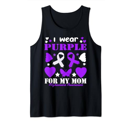 I Wear Purple For My Mom Alzheimer's Alzheimer's Demencia Tees Camiseta sin Mangas