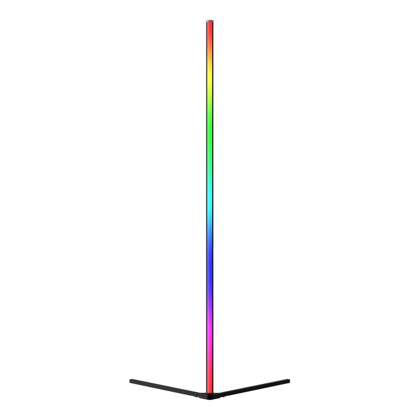 Lampa Stojąca 140cm RGB LED Podłoga Atmosfera Możliwość Przyciemniania Nowoczesne Wewnętrzne Narożne Lampy Stojące Lampka Do Sypialni Nastrojowe Oświetlenie Dekoracyjne(Black LED)