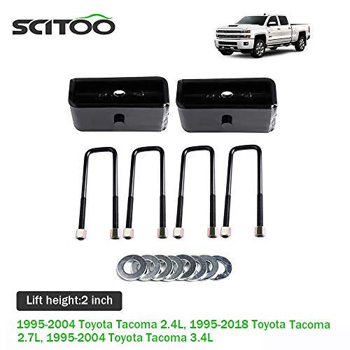 Scitoo 2" Leveling Lift Kit 2 Inch Rear For Toyota 1995-2020 Lift Strut Spacer Compatible For Toyota Tacoma 2.4L 2005-2020 Rear Lift Blocks #TOP1