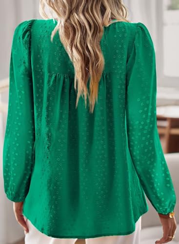 Image of Falechay Womens Tops Flowy Boho Dressy Casual Lace Cute Long Sleeve Shirts