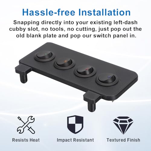 Panneau d'interrupteur pour Chevrolet Silverado pour fixer 4 boutons sans percer