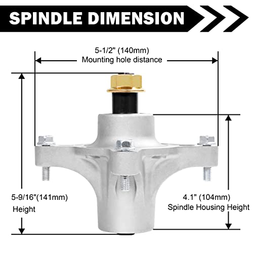 Cluparis Lawn Mover Spindle Assembly For Toro 117-7267 117-7268 117-0751 117-7439 121-0751 Stens 285-923 Raisman 80-12-033 Exmark 117-7268 117-7439 121-0751 With 4 Tapped Blot #TOP1