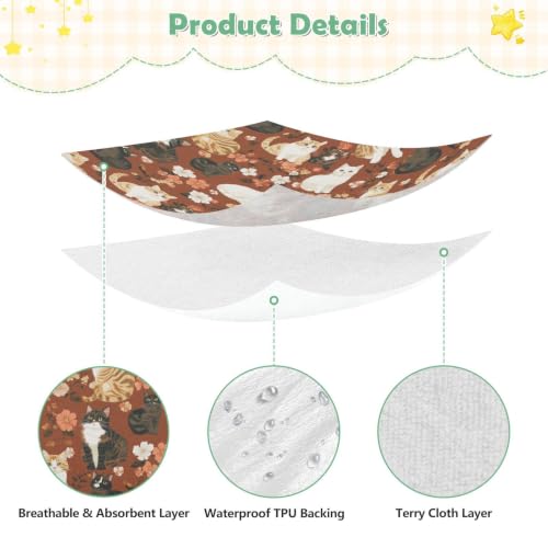 Lit bébé sec sans fuite avec la parure imperméable Essentials terracotta - 6