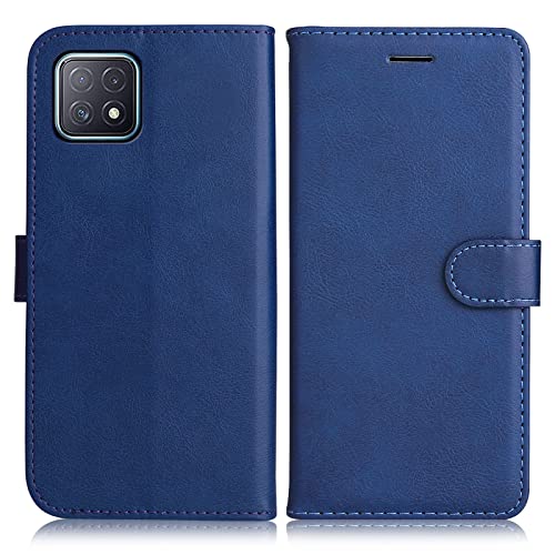 DENDICO Cover per Oppo A73 5G / Oppo A72 5G / Oppo A92S / Oppo Reno 4Z, Premium Portafoglio PU Custodia in PU Pelle, Flip Libro TPU Bumper Caso per Oppo A73 5G / Oppo A72 5G / Oppo Reno 4Z, Blu Navy