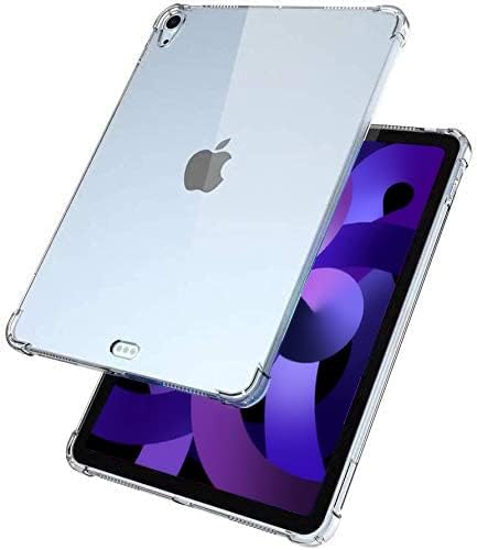 Clear Case for iPad Air 5th 10.9'' 2022/4th Gen 10.9 inch 2020, Shockproof Transparent Case TPU Silicon Back Cover for iPad Air 5th/ 4th, [Support Apple Pencil 2nd Gen Charging]