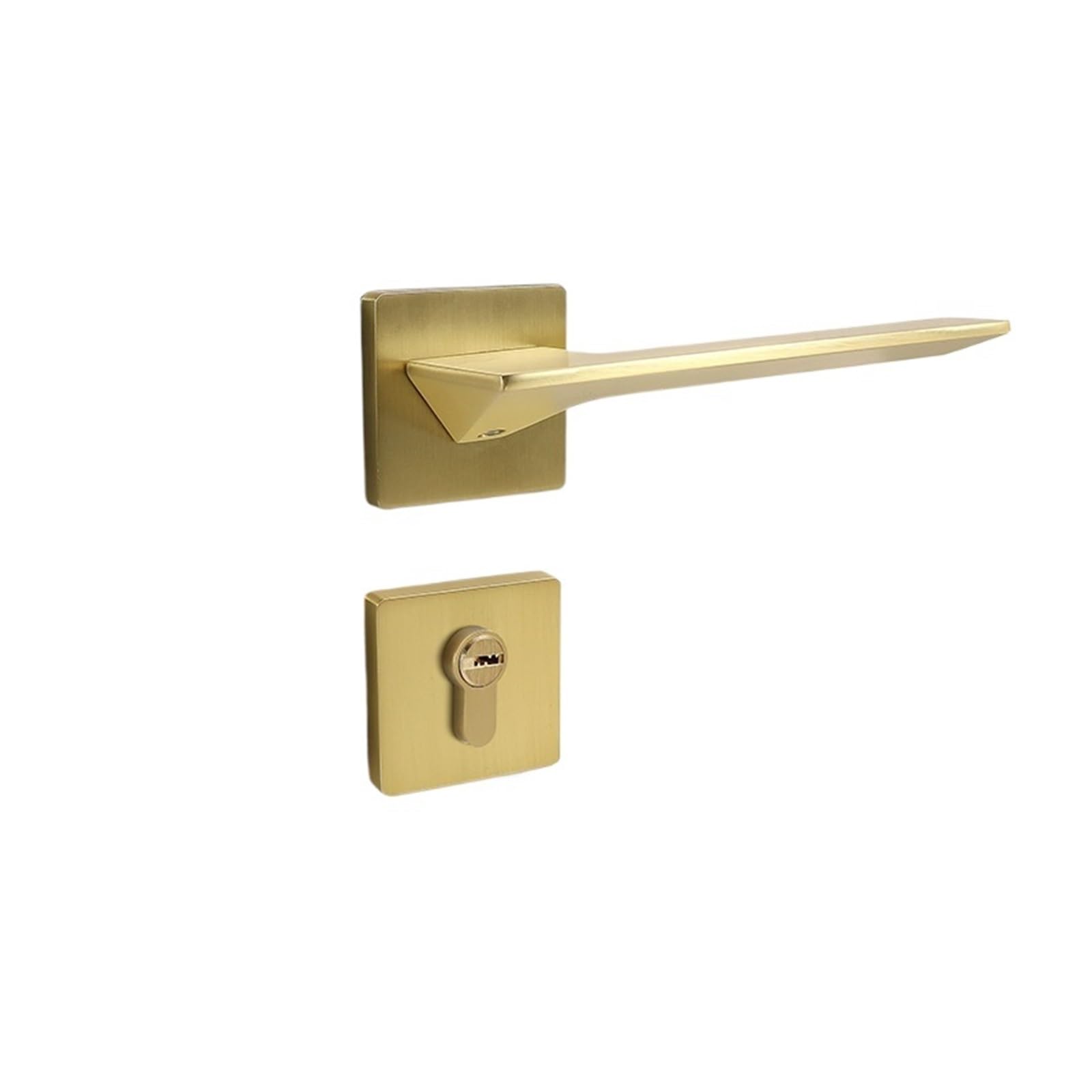 Aepqbgqj One Color Copper Color Door Lock Simple Silent Bathroom Indoor Bedroom Wood
