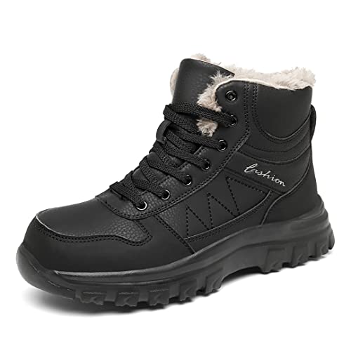 Men's Snow Boots Outdoor Athletic Hiking Boots Waterproof High Top Snow Sports Warm Shoes