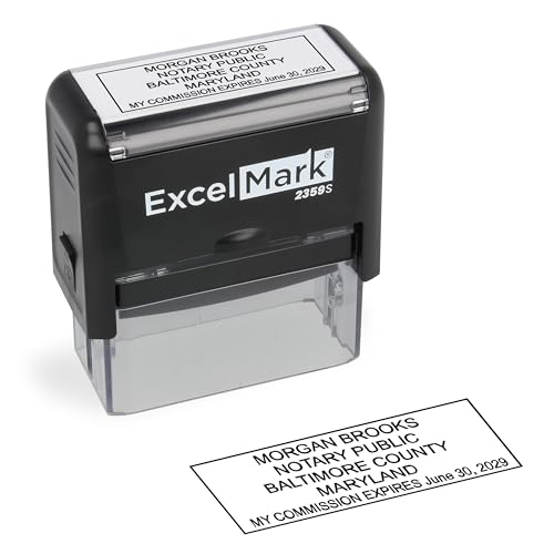 ExcelMark Notary Stamp for All 50 States - Official State Seal - Maryland