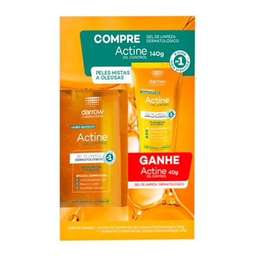 Kit Gel de Limpeza Facial Darrow Actine Oil Control 140g + 40g