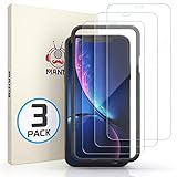 MANTO [3-Pack] Screen Protector for iPhone XR 6.1 Inch Tempered Glass Protector Film 3D Touch, Anti Fingerprint, Case Friendly, Clear