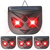 JahyElec Solar Nocturnal Animal Repeller Outdoor Coyote Deterrent Predator Eyes Animal Deterrent Predator Lights for Chicken Coop, Raccoon, Deer, Skunk, Fox Out of Yard Garden Patio, 4 Pack
