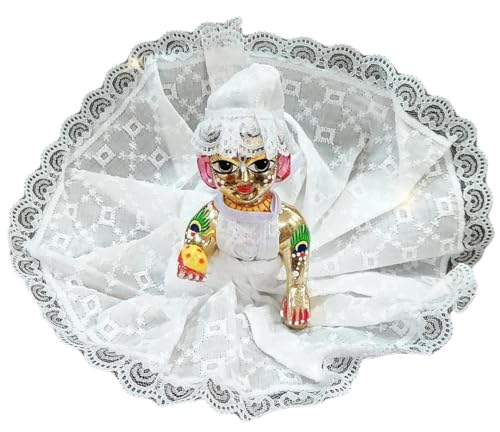 Image of Partish Laddu Gopal Summer Dress with Pagdi (Pack of 4) l Ladoo Gopal Cotton Dress l Kanha Ji Poshak Size 0 1 2 3 4 5 6 (Design J, Size 6)