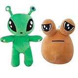 2 Pcs Alien Plush, Alien Toy, Plush Toys, Green Aliens Plush Plushies, Aliens Plush Figure Pillow For Kids,Boys Girls And Fans Gift, Cute Teddy For Kids And Collectors, Perfect For Decor And Gifting