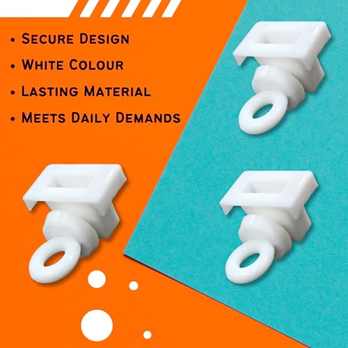 Image of FAPBADRI Heavy End Cap /Lock for C Channel /Curtain Track - Colour: White - Material: Plastic - 10 Pieces