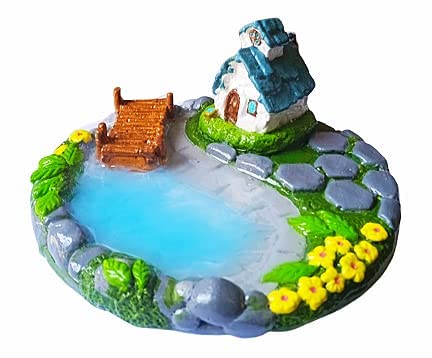 Wonderful Fairy Miniature Garden Decorations Showpiece, Clay Duck Pond Handmade Miniature Accessories (Multicolor )-image-13