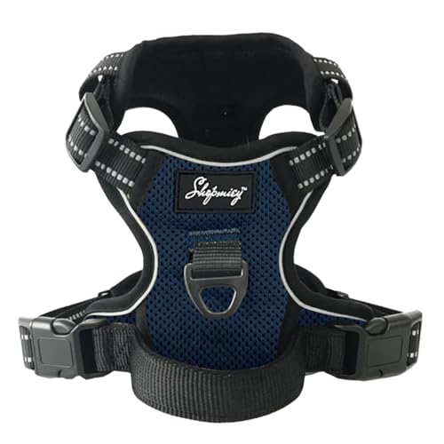 ShopMiey Dog Harness No Pull Pet Harness with 2 Leash Clips, Adjustable Soft Padded Pet Vest
