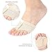 oceanside Dance Pads Toe Pads, 1 Pair Foot Thong Toe Paw Pad Ballet Dance Forefoot Half Protective Shoes(S)