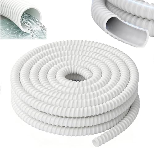 BUERPINKING Kondensatschlauch Klimaanlage aus PVC Kondensatschlauch Ø16mm-10m UV-beständig Ablaufschlauch Klimaanlage Zuschneidbar Flexibler Schlauch für Klimaanlagen Split-Klimageräte (10M)