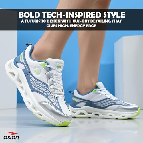 Image of ASIAN Powerkick-23 Men's Sports Shoes | Air Bubble Sole Running Sneakers for Training, Gym Lightweight Performance with Energy Return Grip & Breathable Design