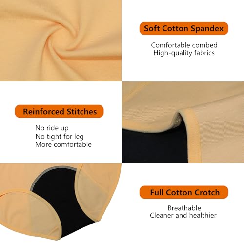 Image of Teens Girls Period Underwear Kids Period Panties Menstrual Leakproof Protective Underwear for Teens Cotton Briefs