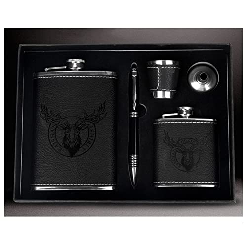 Flasque à whisky élégante en acier inoxydable de 9 oz ensemble flacon de hanche durable