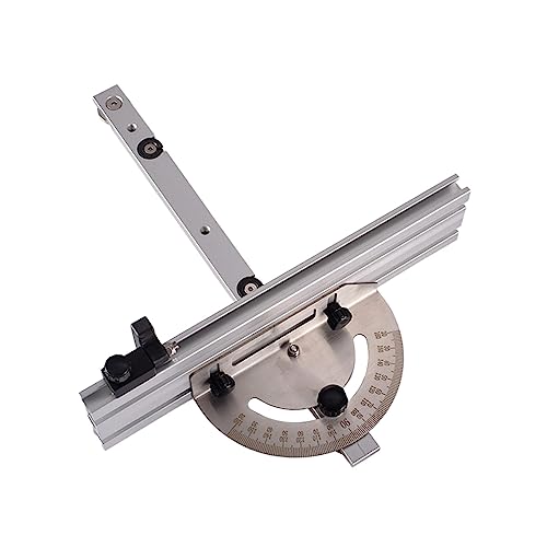 DeeRace マイターゲージ 高精度 テーブルソールーター用&テーブルフェンスツール アルミニウム 丸ノコガイド定規 ほぞつぎガイド 60度の角度付 木工工具 木工労働者ルーラー木工ツール 大工道具, 250MM