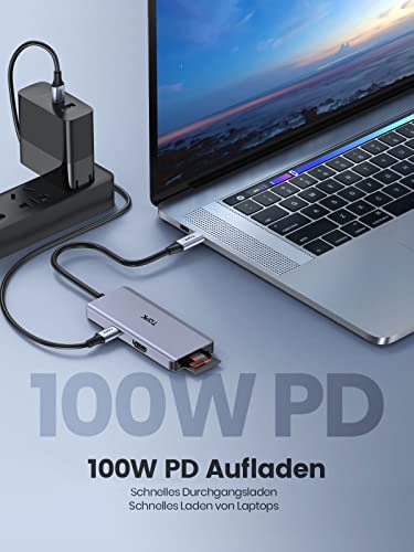 TOPK Adattatore USB C Hub 7 in 1 Dongle USB-C a